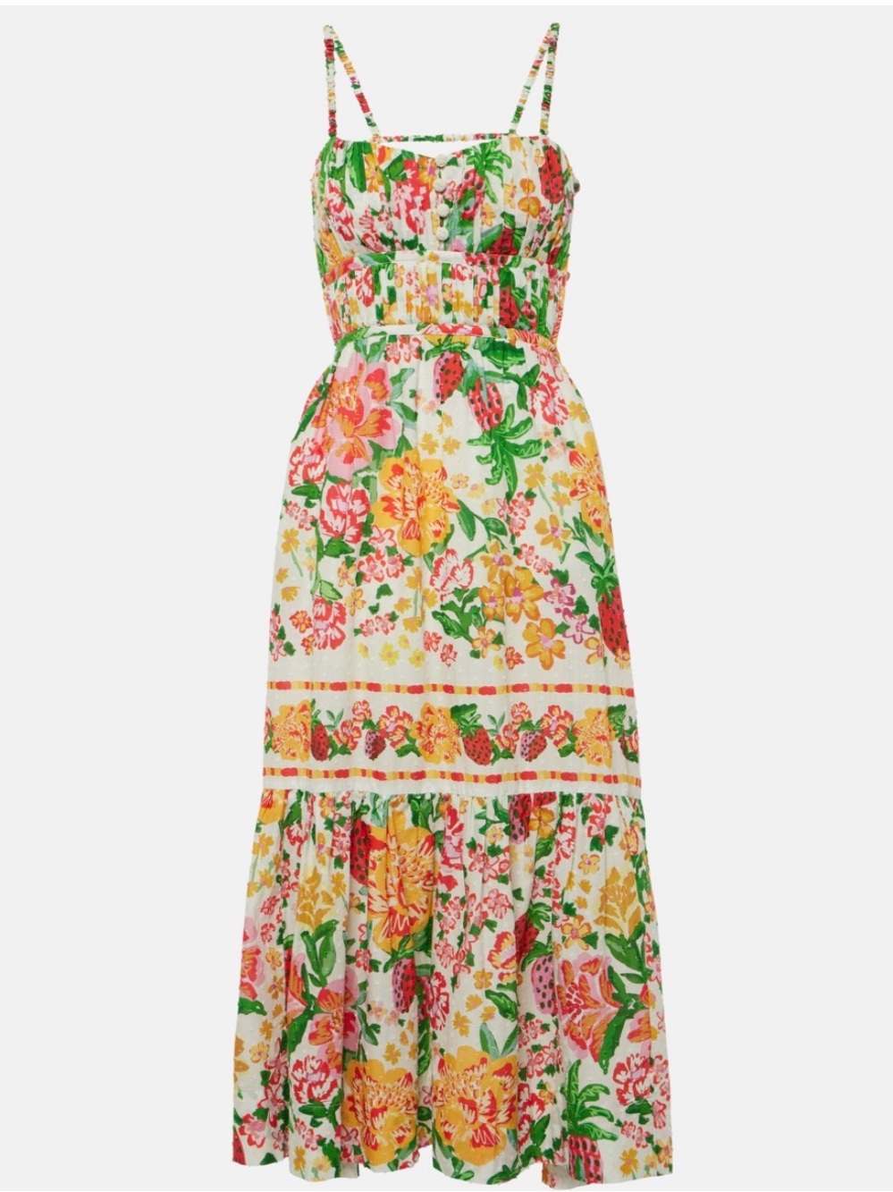 FARM Rio Floral Sketch Midi Dress